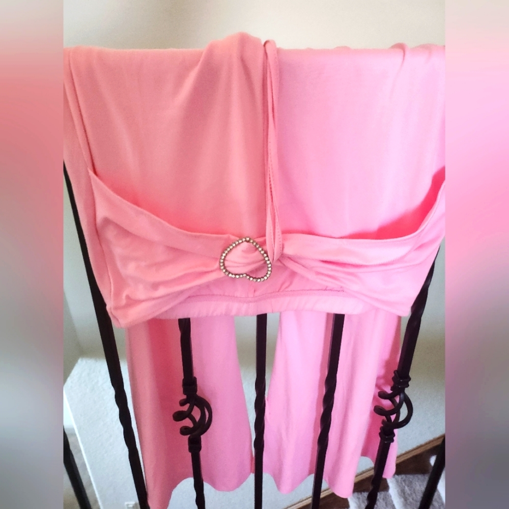 Pink flare leggings